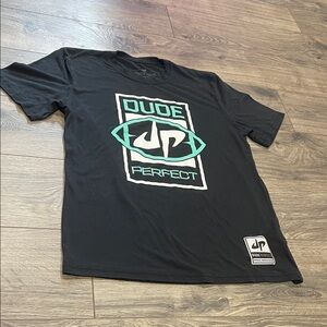Dude Perfect Black and Green Graphic Tee